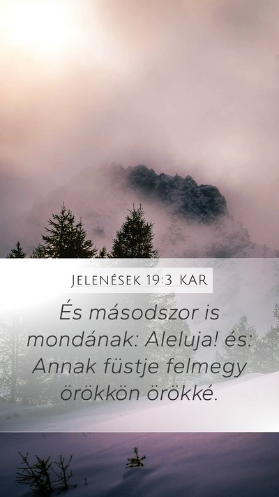 Jelenések 19:3 KAR Bible Verse Image