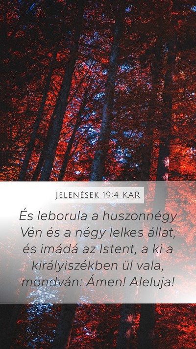 Jelenések 19:4 KAR Bible Verse Image