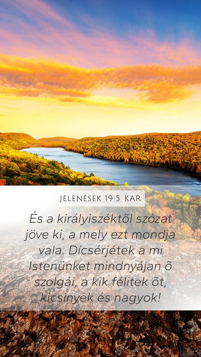Jelenések 19:5 KAR Bible Verse Image