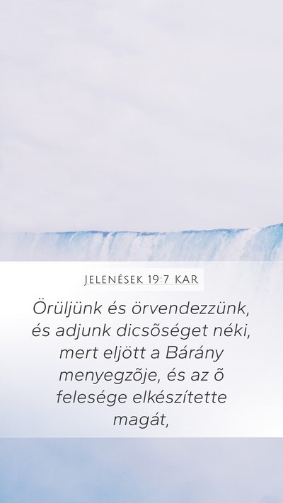Jelenések 19:7 KAR Bible Verse Image