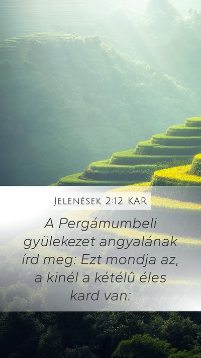 Jelenések 2:12 KAR Bible Verse Image