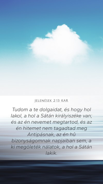 Jelenések 2:13 KAR Bible Verse Image