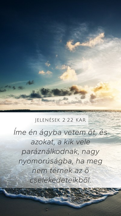 Jelenések 2:22 KAR Bible Verse Image