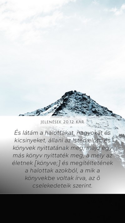 Jelenések 20:12 KAR Bible Verse Image
