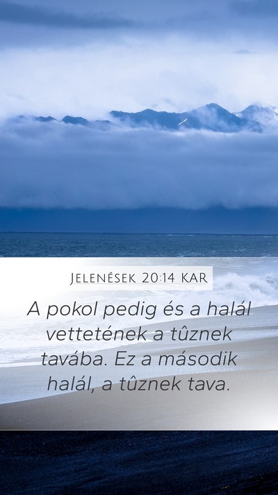 Jelenések 20:14 KAR Bible Verse Image