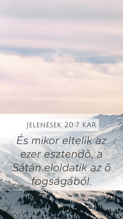 Jelenések 20:7 KAR Bible Verse Image