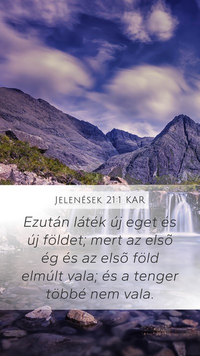 Jelenések 21:1 KAR Bible Verse Image