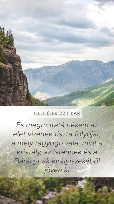 Jelenések 22:1 KAR Bible Verse Image