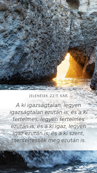 Jelenések 22:11 KAR Bible Verse Image