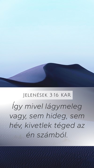Jelenések 3:16 KAR Bible Verse Image