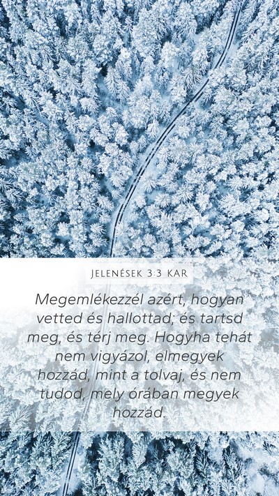 Jelenések 3:3 KAR Bible Verse Image