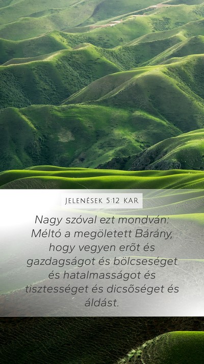 Jelenések 5:12 KAR Bible Verse Image