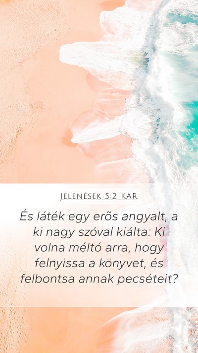 Jelenések 5:2 KAR Bible Verse Image
