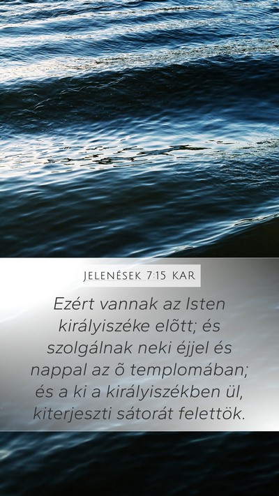 Jelenések 7:15 KAR Bible Verse Image