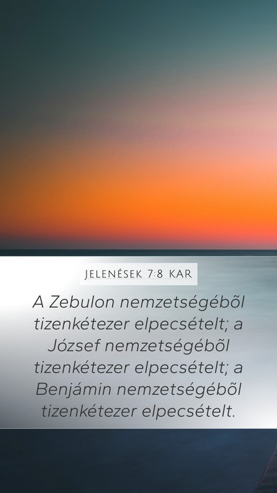 Jelenések 7:8 KAR Bible Verse Image