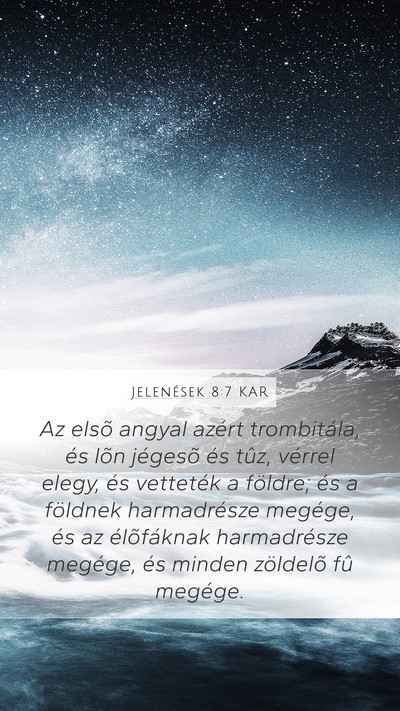 Jelenések 8:7 KAR Bible Verse Image