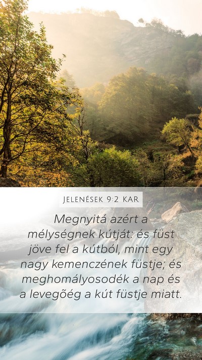Jelenések 9:2 KAR Bible Verse Image