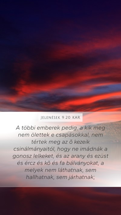 Jelenések 9:20 KAR Bible Verse Image