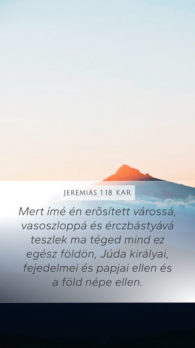 Jeremiás 1:18 KAR Bible Verse Image