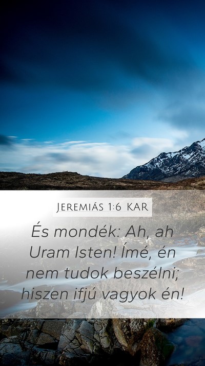 Jeremiás 1:6 KAR Bible Verse Image
