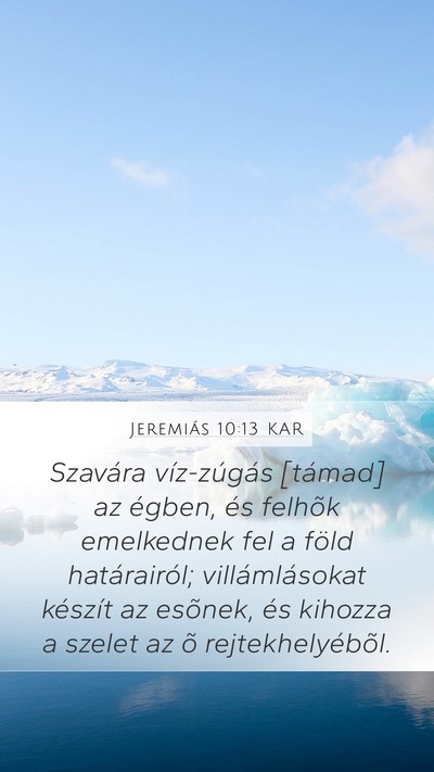 Jeremiás 10:13 KAR Bible Verse Image