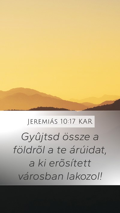 Jeremiás 10:17 KAR Bible Verse Image
