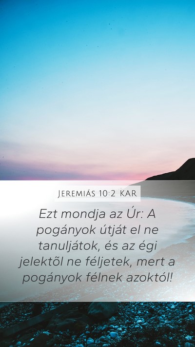 Jeremiás 10:2 KAR Bible Verse Image