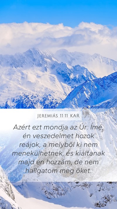 Jeremiás 11:11 KAR Bible Verse Image