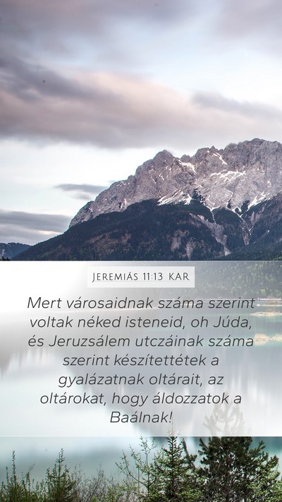 Jeremiás 11:13 KAR Bible Verse Image