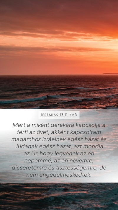 Jeremiás 13:11 KAR Bible Verse Image