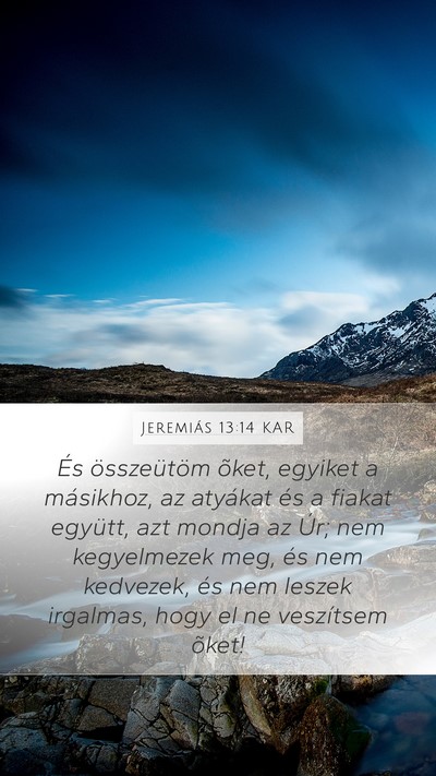 Jeremiás 13:14 KAR Bible Verse Image