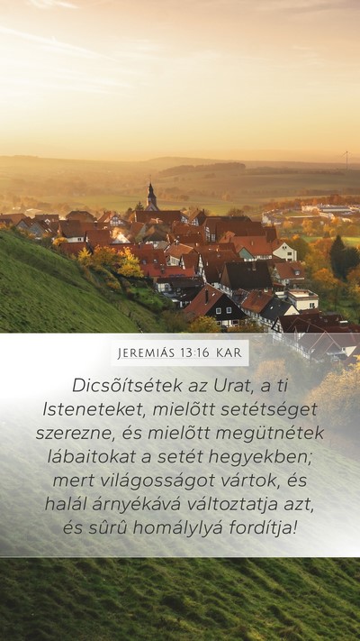 Jeremiás 13:16 KAR Bible Verse Image