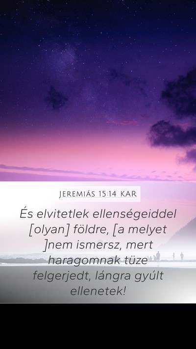 Jeremiás 15:14 KAR Bible Verse Image