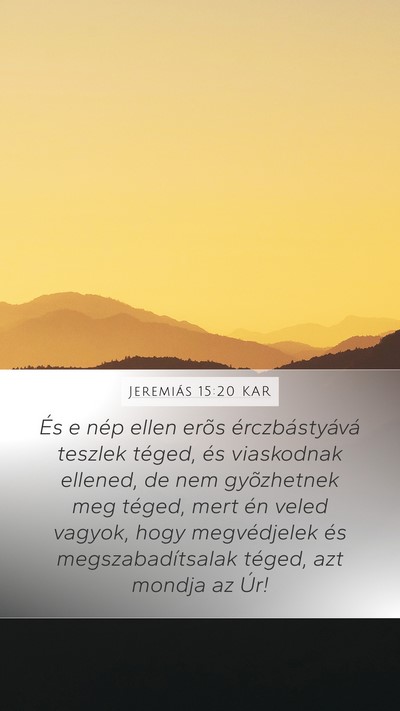 Jeremiás 15:20 KAR Bible Verse Image