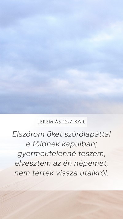 Jeremiás 15:7 KAR Bible Verse Image