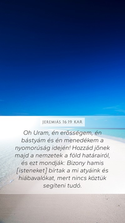 Jeremiás 16:19 KAR Bible Verse Image