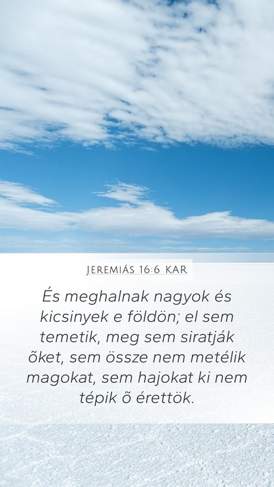 Jeremiás 16:6 KAR Bible Verse Image
