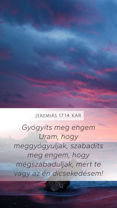 Jeremiás 17:14 KAR Bible Verse Image