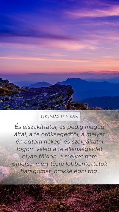 Jeremiás 17:4 KAR Bible Verse Image