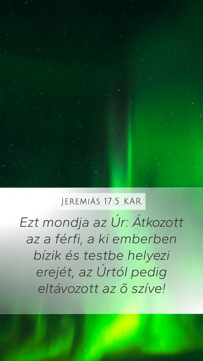 Jeremiás 17:5 KAR Bible Verse Image