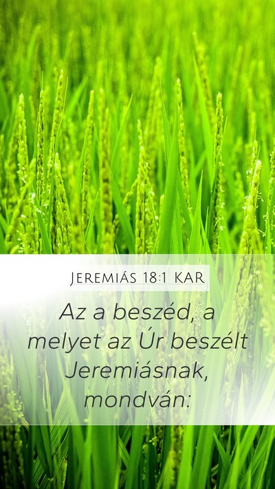 Jeremiás 18:1 KAR Bible Verse Image
