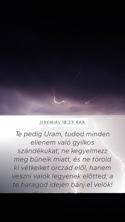 Jeremiás 18:23 KAR Bible Verse Image