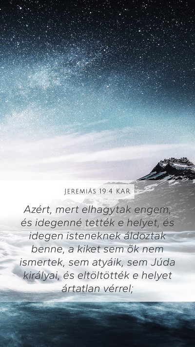 Jeremiás 19:4 KAR Bible Verse Image