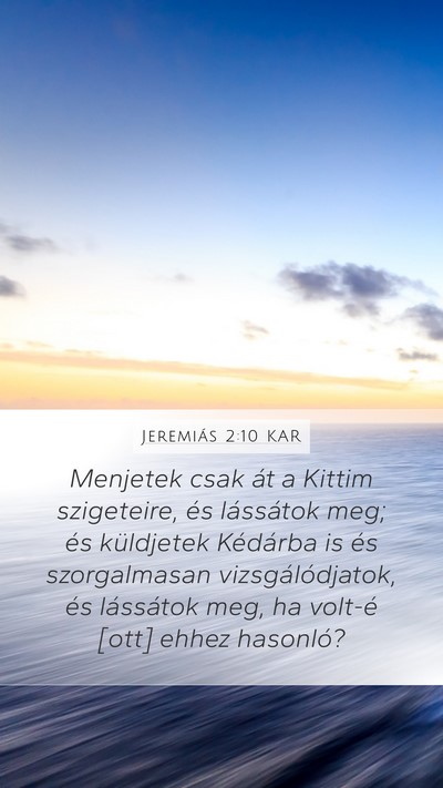 Jeremiás 2:10 KAR Bible Verse Image