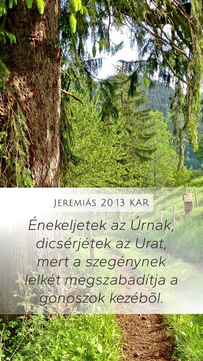 Jeremiás 20:13 KAR Bible Verse Image