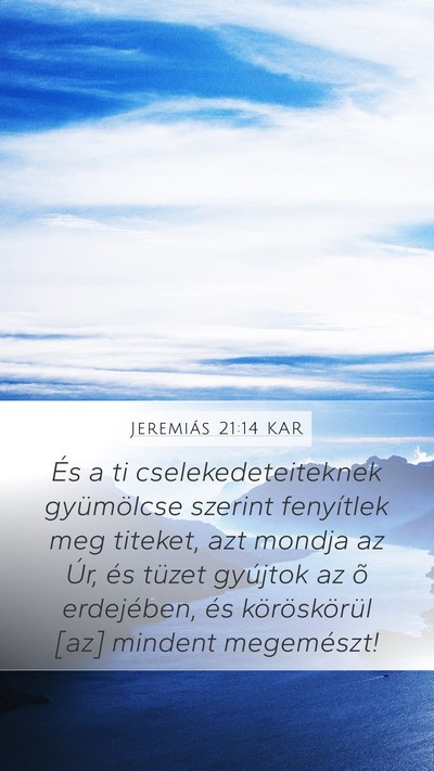Jeremiás 21:14 KAR Bible Verse Image