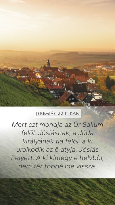 Jeremiás 22:11 KAR Bible Verse Image