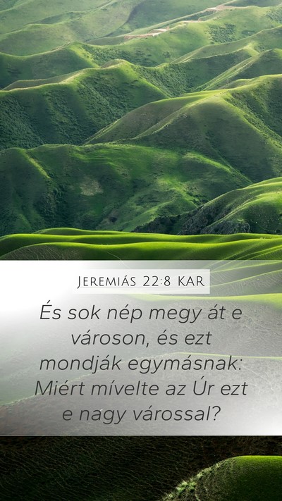 Jeremiás 22:8 KAR Bible Verse Image
