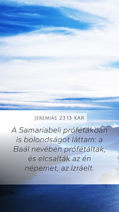 Jeremiás 23:13 KAR Bible Verse Image