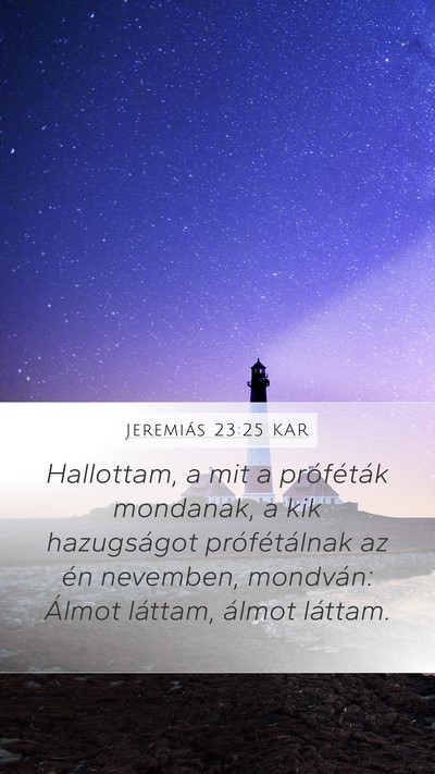 Jeremiás 23:25 KAR Bible Verse Image